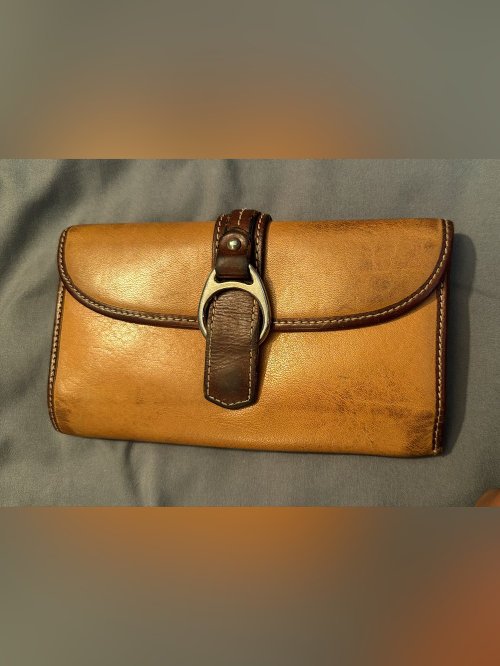 Vintage Women’s Leather Wallet Organizer - Tan/Brown